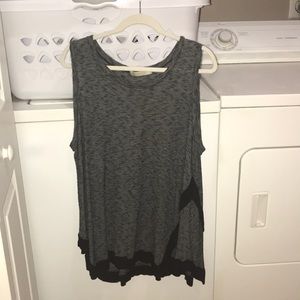 Black envelope tank top